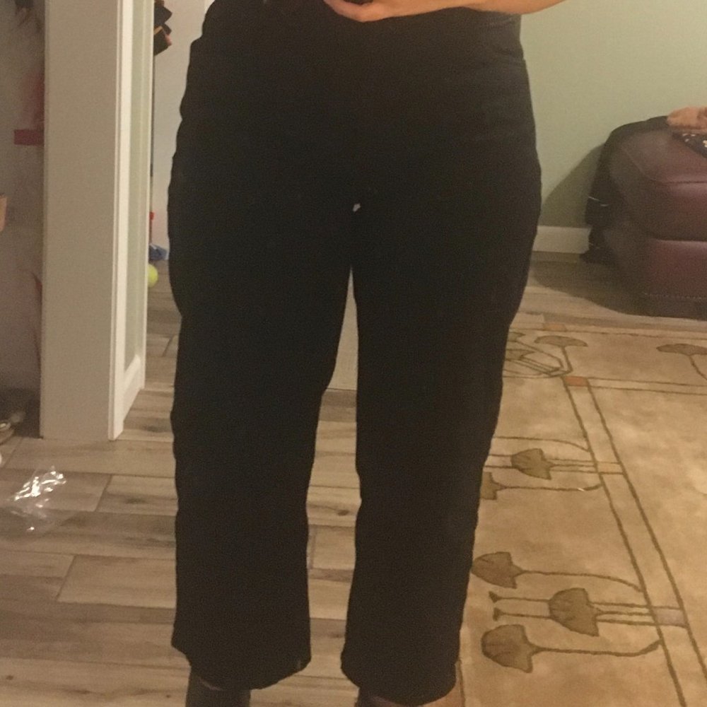 NWOT Uniqlo U Regular Fit Straight Leg High-Rise Crop Jeans Black